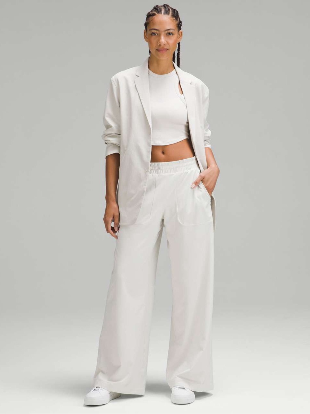 Lululemon Swift Wide-Leg Mid-Rise Pant Full Length Bone Casual Active Women’s 10
